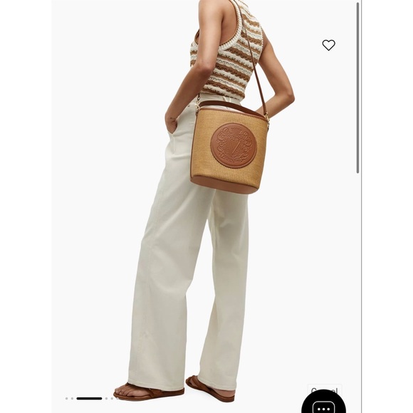 NEW Veronica Beard raffia bucket bag - Picture 10 of 10